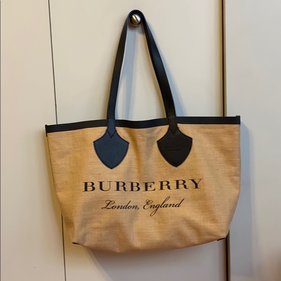 burberry linen bag